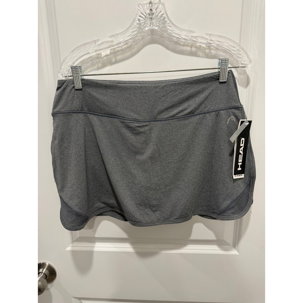 HEAD Womens Skort Dri-Motion Moisture Management Charcoal‎ Heather Large NWT